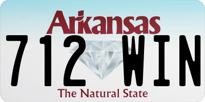 AR license plate 712WIN