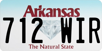 AR license plate 712WIR