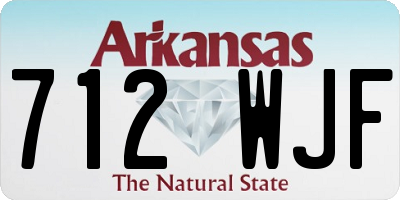 AR license plate 712WJF