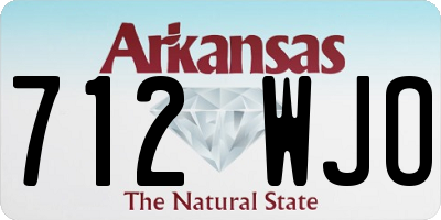 AR license plate 712WJO
