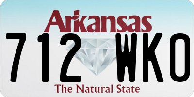 AR license plate 712WKO