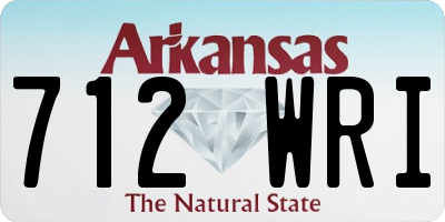AR license plate 712WRI