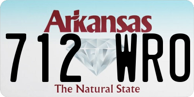 AR license plate 712WRO