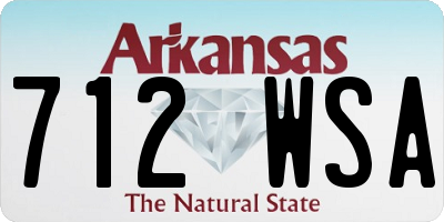 AR license plate 712WSA