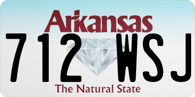 AR license plate 712WSJ