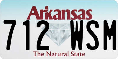 AR license plate 712WSM