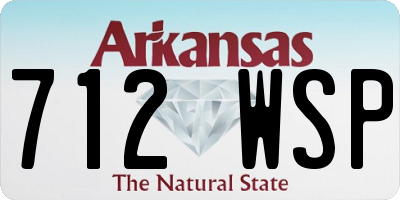 AR license plate 712WSP