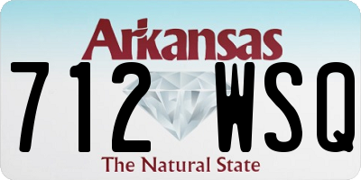 AR license plate 712WSQ