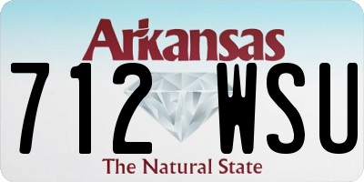 AR license plate 712WSU