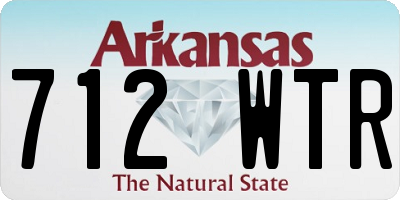 AR license plate 712WTR