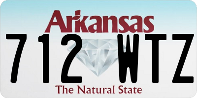 AR license plate 712WTZ