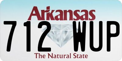 AR license plate 712WUP