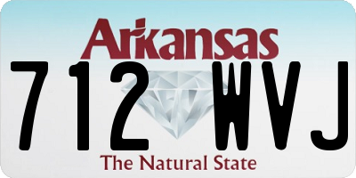 AR license plate 712WVJ