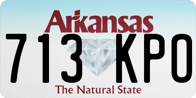 AR license plate 713KPO