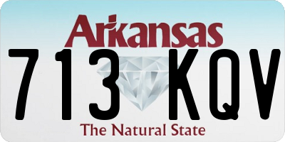 AR license plate 713KQV