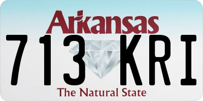AR license plate 713KRI