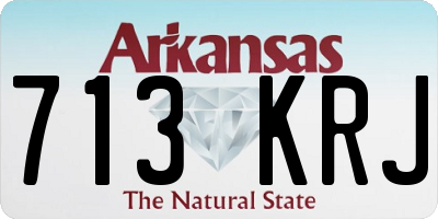 AR license plate 713KRJ