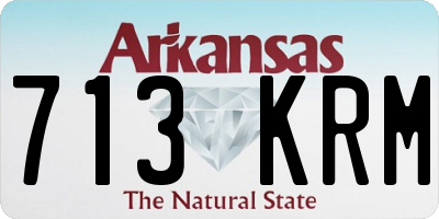 AR license plate 713KRM