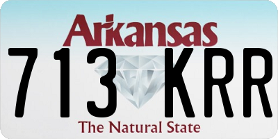 AR license plate 713KRR