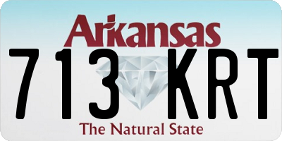 AR license plate 713KRT