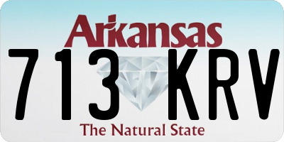 AR license plate 713KRV