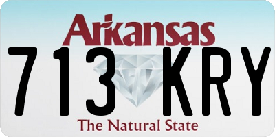 AR license plate 713KRY