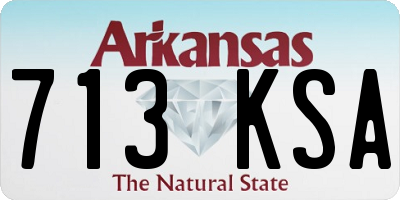 AR license plate 713KSA