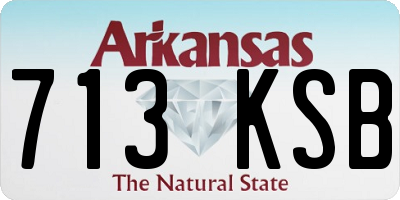 AR license plate 713KSB