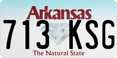 AR license plate 713KSG