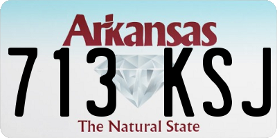 AR license plate 713KSJ