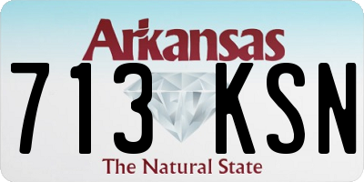 AR license plate 713KSN