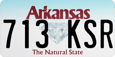 AR license plate 713KSR
