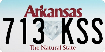 AR license plate 713KSS
