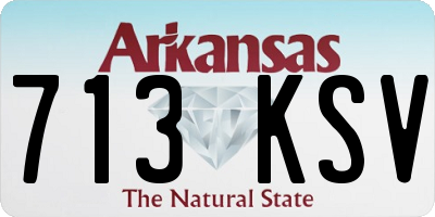 AR license plate 713KSV
