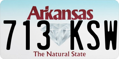AR license plate 713KSW