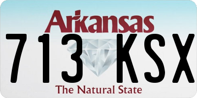 AR license plate 713KSX