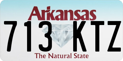AR license plate 713KTZ