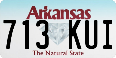 AR license plate 713KUI