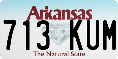 AR license plate 713KUM