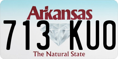 AR license plate 713KUO