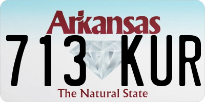 AR license plate 713KUR