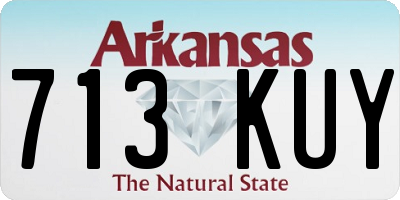 AR license plate 713KUY