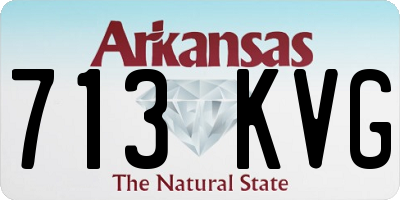 AR license plate 713KVG