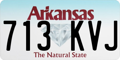 AR license plate 713KVJ