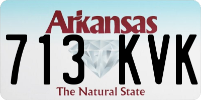 AR license plate 713KVK