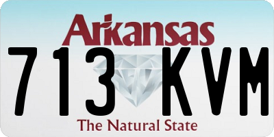 AR license plate 713KVM