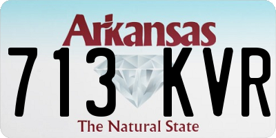 AR license plate 713KVR