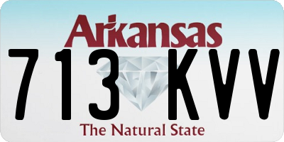 AR license plate 713KVV