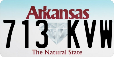 AR license plate 713KVW