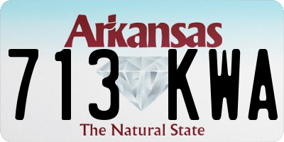 AR license plate 713KWA